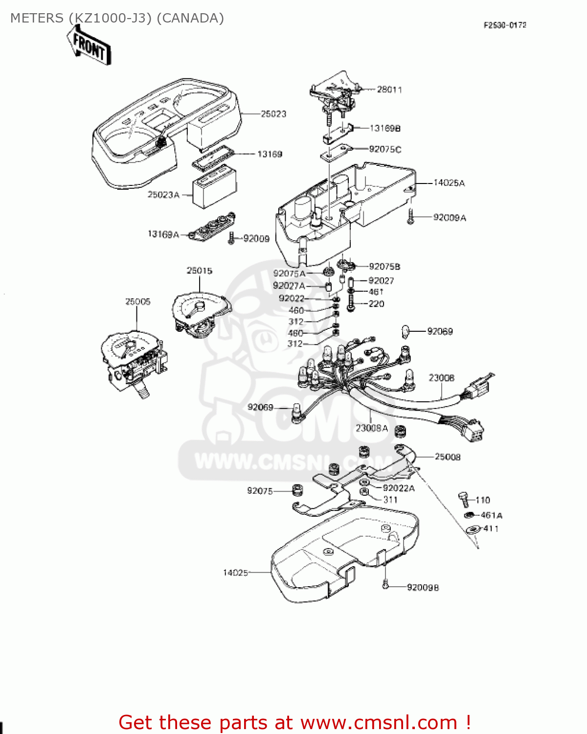 METERS (KZ1000-J3) (CANADA) KZ1000J1 1981 USA CANADA