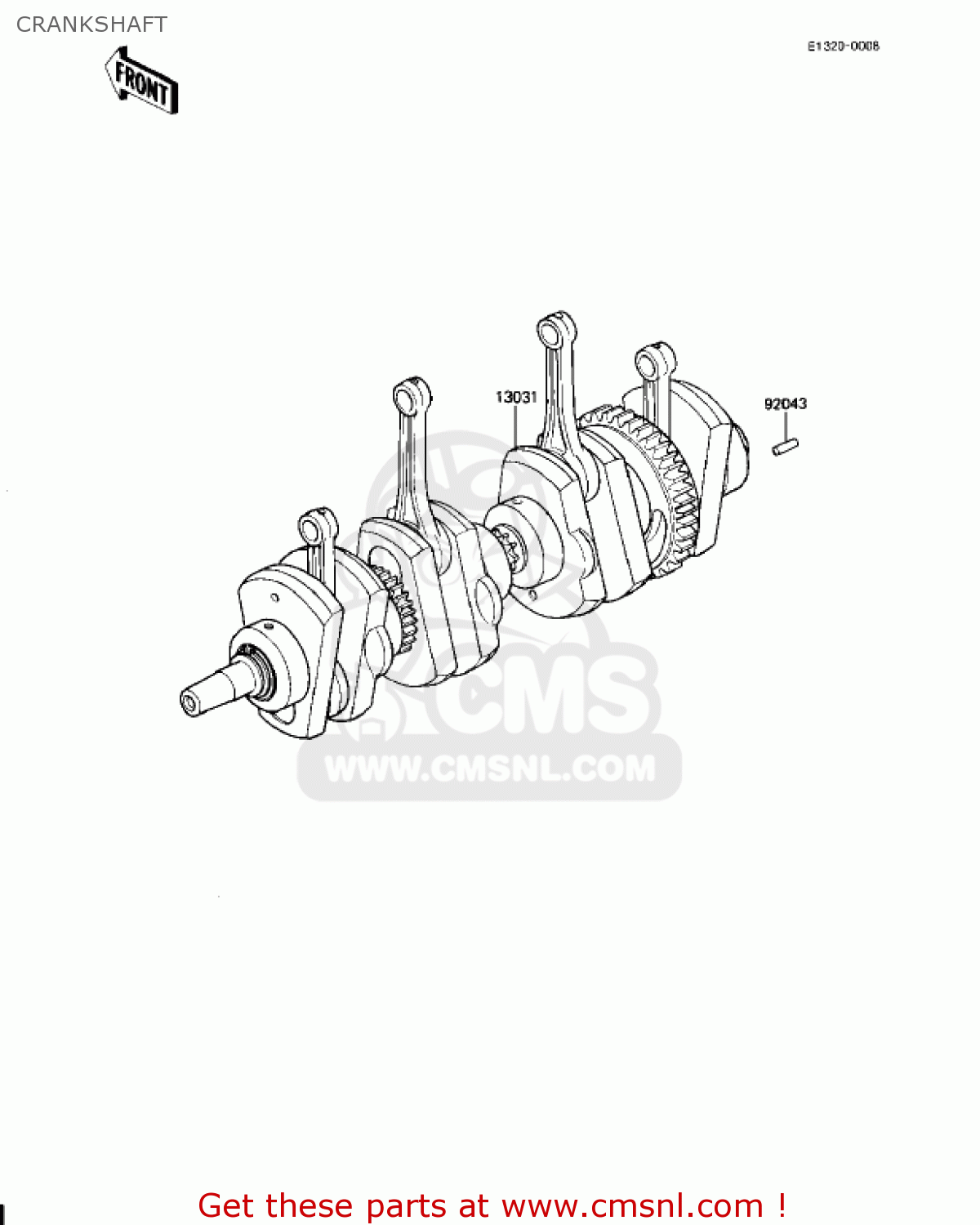 CRANKSHAFT KZ1000J1 1981 USA CANADA