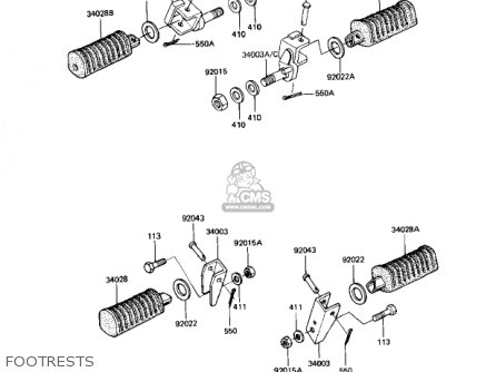 FOOTRESTS - KZ1000J1 1981 USA CANADA