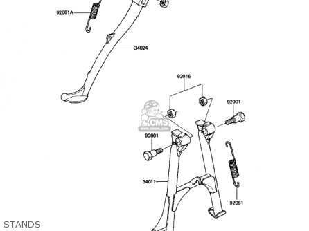 STANDS - KZ1000J1 1981 USA CANADA