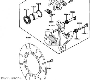 REAR BRAKE - KZ1000J1 1981 USA CANADA