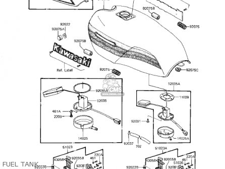 FUEL TANK - KZ1000J1 1981 USA CANADA