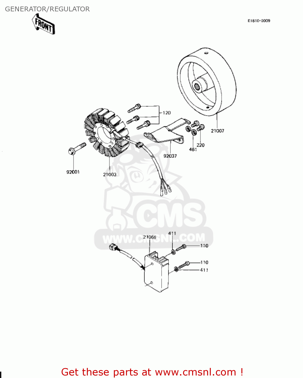 GENERATOR/REGULATOR KZ1000J2 1982 USA CANADA