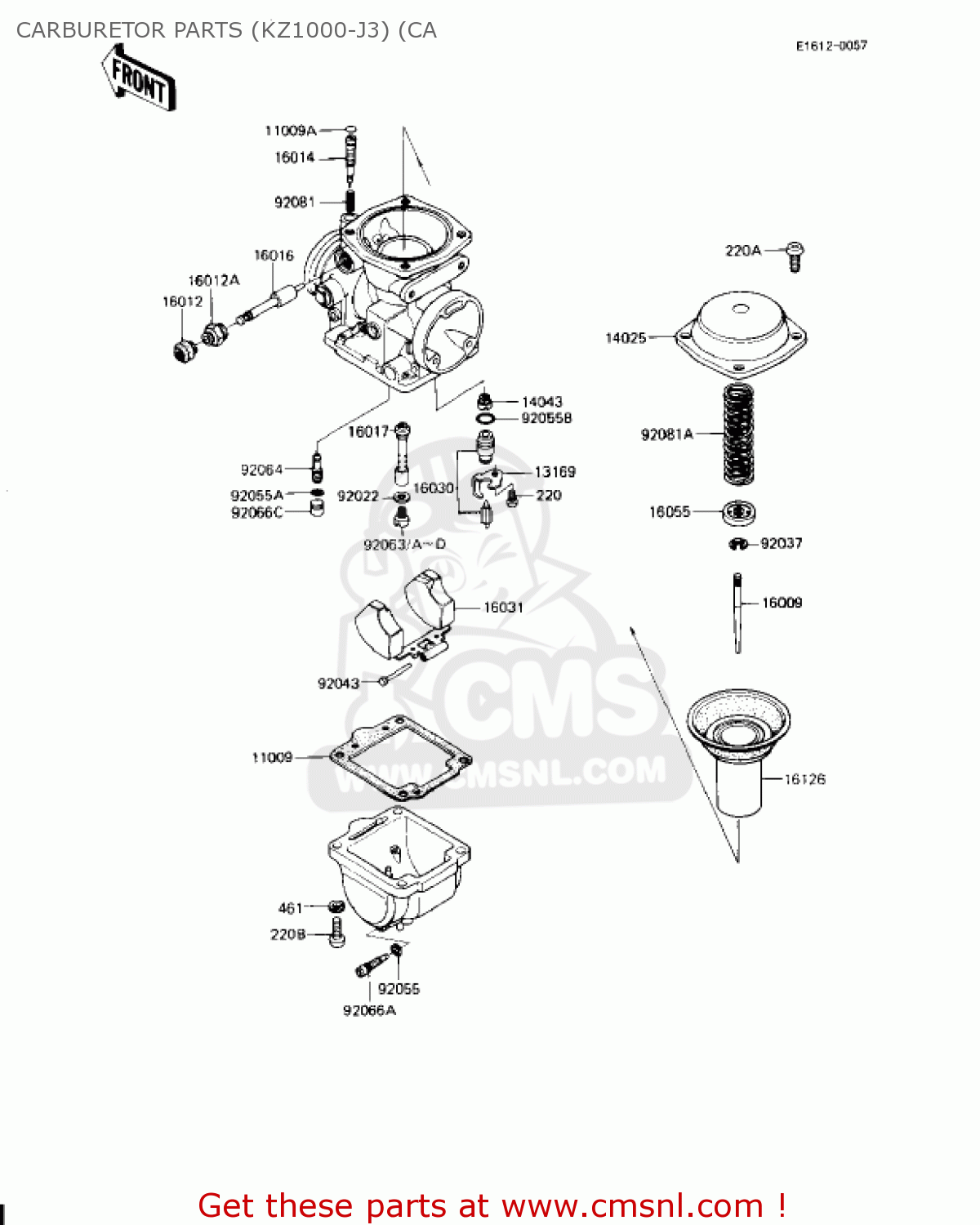 CARBURETOR PARTS (KZ1000-J3) (CA KZ1000J2 1982 USA CANADA