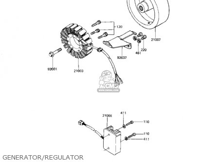 GENERATOR/REGULATOR - KZ1000J2 1982 USA CANADA