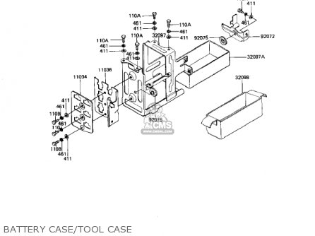 BATTERY CASE/TOOL CASE - KZ1000J2 1982 USA CANADA