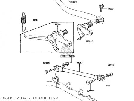 BRAKE PEDAL/TORQUE LINK - KZ1000J2 1982 USA CANADA