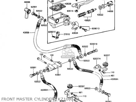 FRONT MASTER CYLINDER (KZ1000-J3 - KZ1000J2 1982 USA CANADA