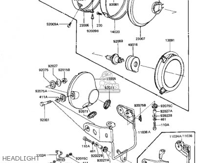 HEADLIGHT - KZ1000J2 1982 USA CANADA