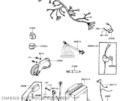 CHASSIS ELECTRICAL EQUIPMENT - KZ1000J2 1982 USA CANADA