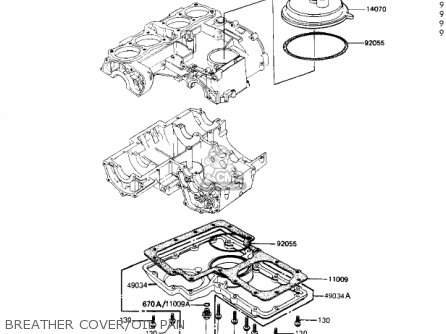 BREATHER COVER/OIL PAN - KZ1000J2 1982 USA CANADA