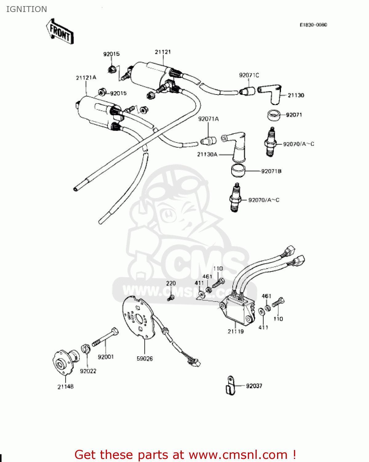 IGNITION KZ1000J3 1983 USA CANADA