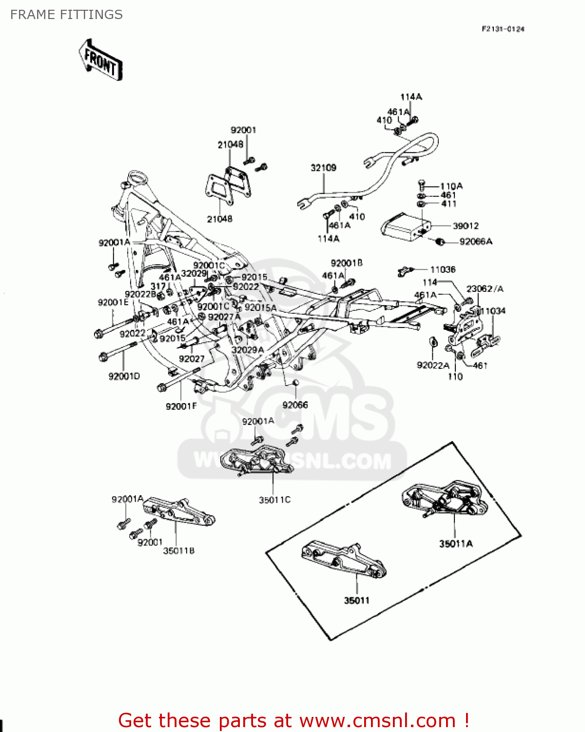 FRAME FITTINGS KZ1000J3 1983 USA CANADA
