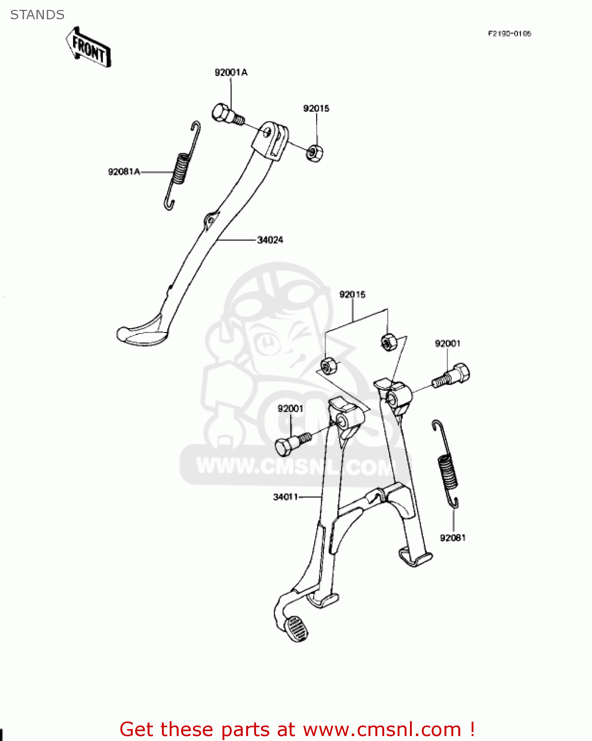 STANDS KZ1000J3 1983 USA CANADA