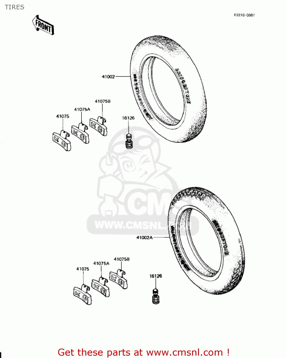 TIRES KZ1000J3 1983 USA CANADA