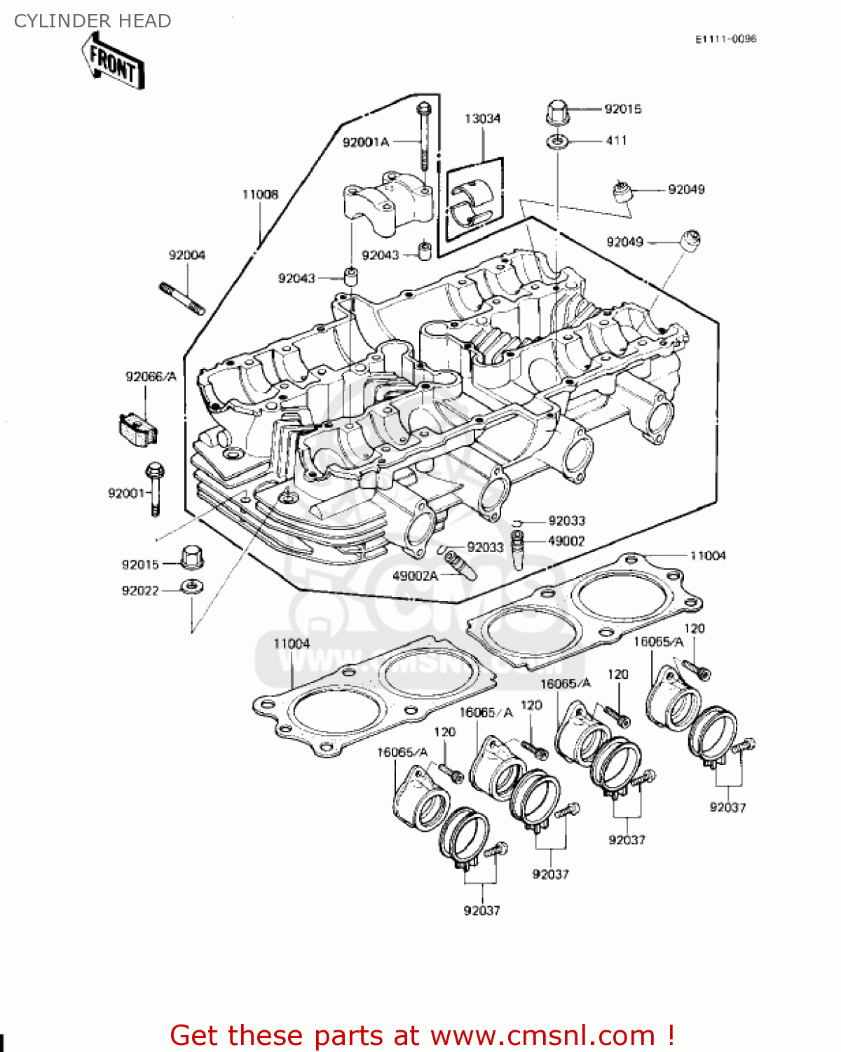 CYLINDER HEAD KZ1000J3 1983 USA CANADA