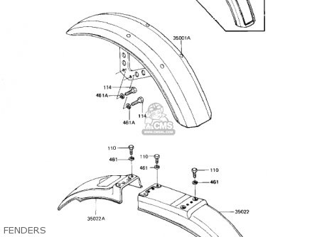 FENDERS - KZ1000J3 1983 USA CANADA