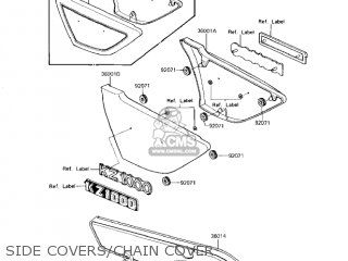 SIDE COVERS/CHAIN COVER - KZ1000J3 1983 USA CANADA
