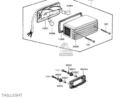 TAILLIGHT - KZ1000J3 1983 USA CANADA