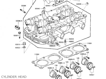 CYLINDER HEAD - KZ1000J3 1983 USA CANADA
