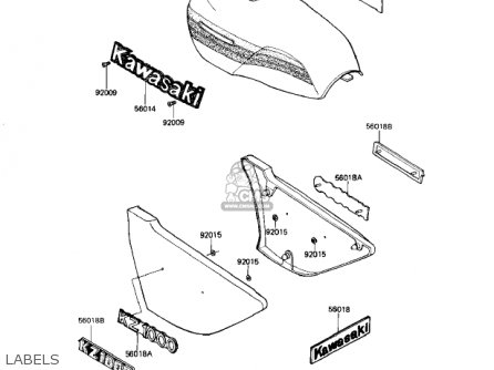 LABELS - KZ1000J3 1983 USA CANADA