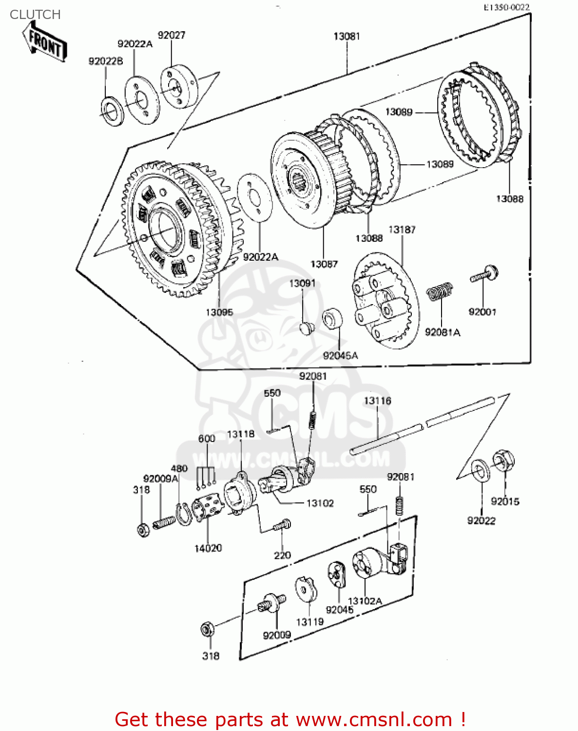 CLUTCH KZ1000K1 LTD 1981 USA CANADA