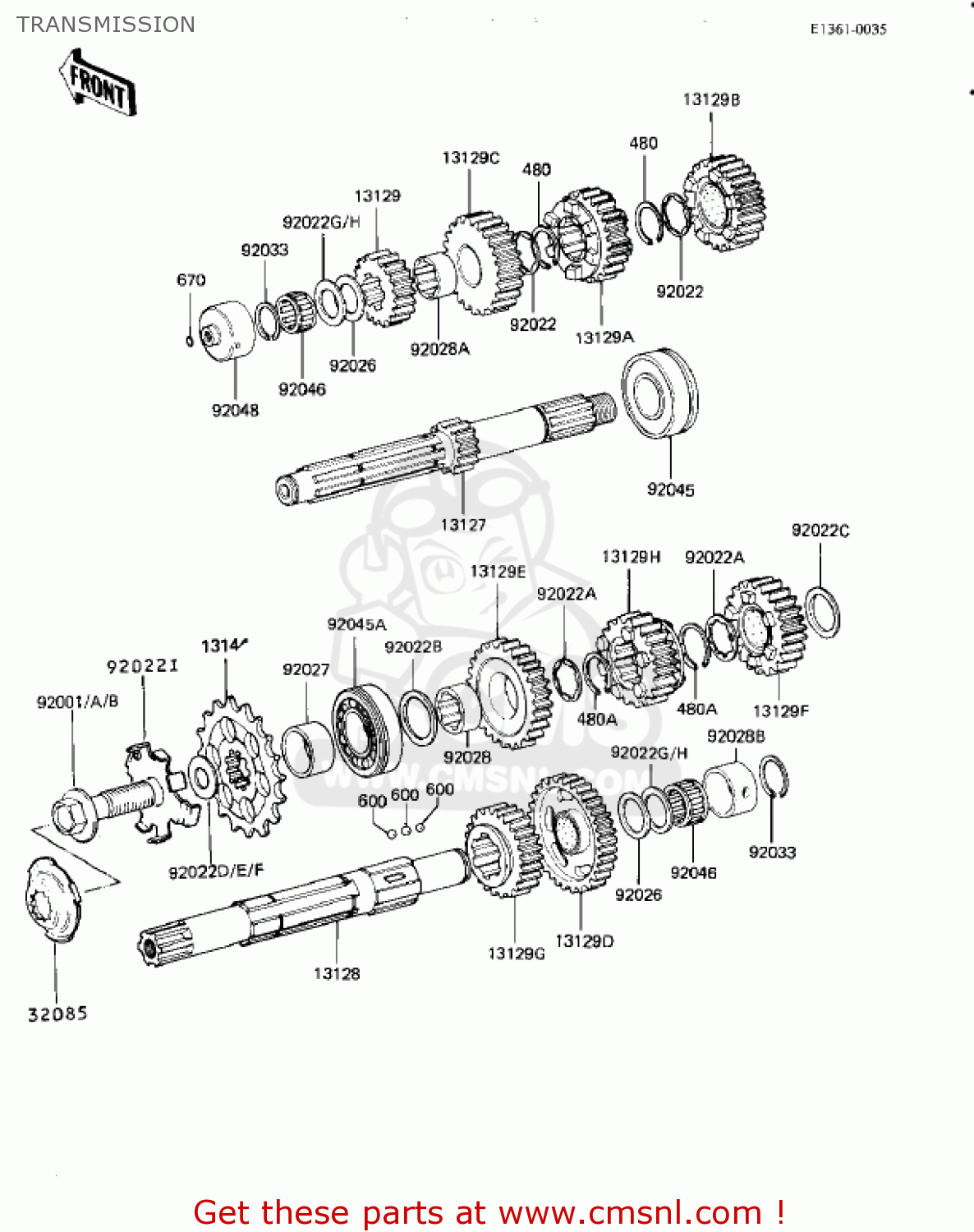 TRANSMISSION KZ1000K1 LTD 1981 USA CANADA