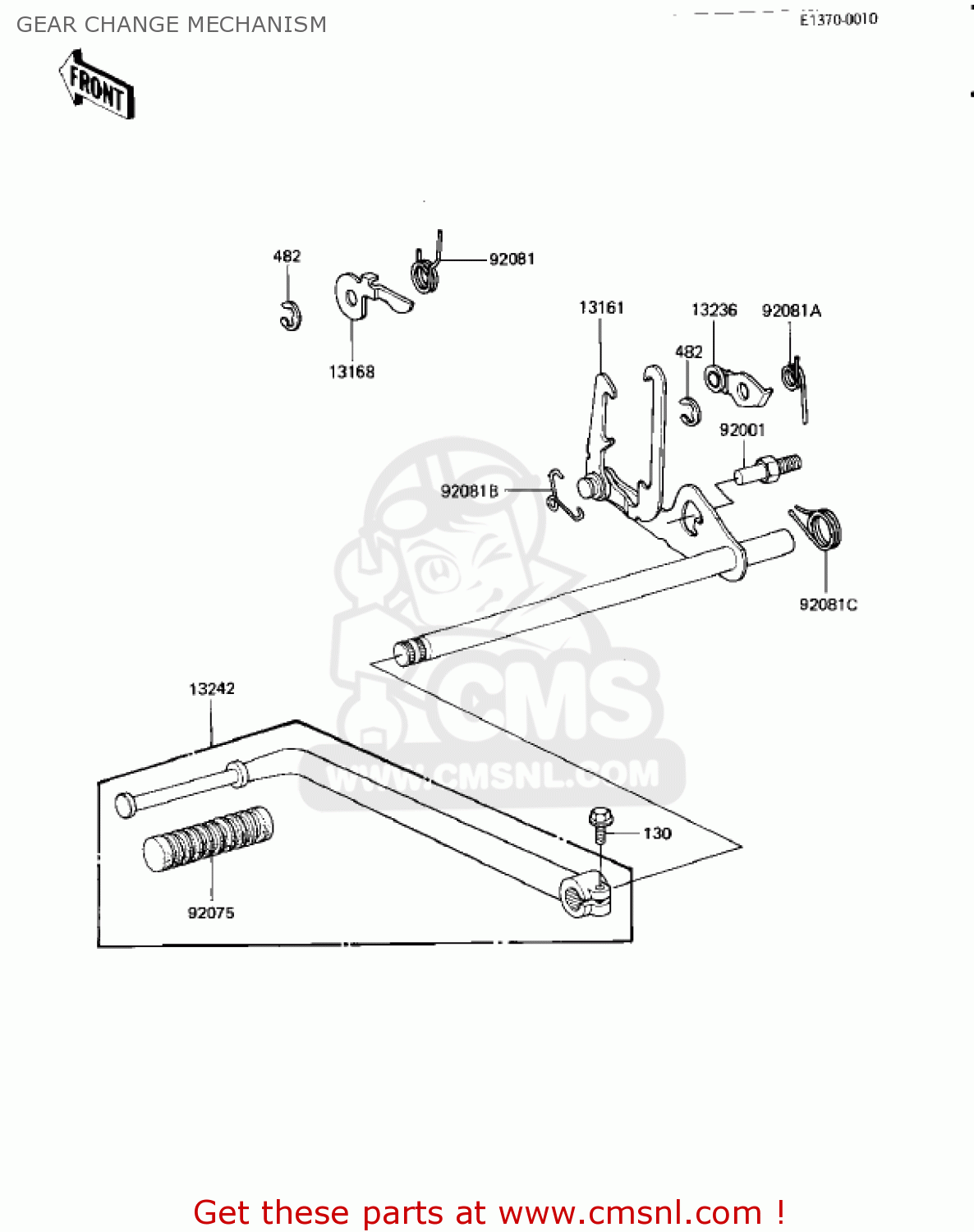 GEAR CHANGE MECHANISM KZ1000K1 LTD 1981 USA CANADA