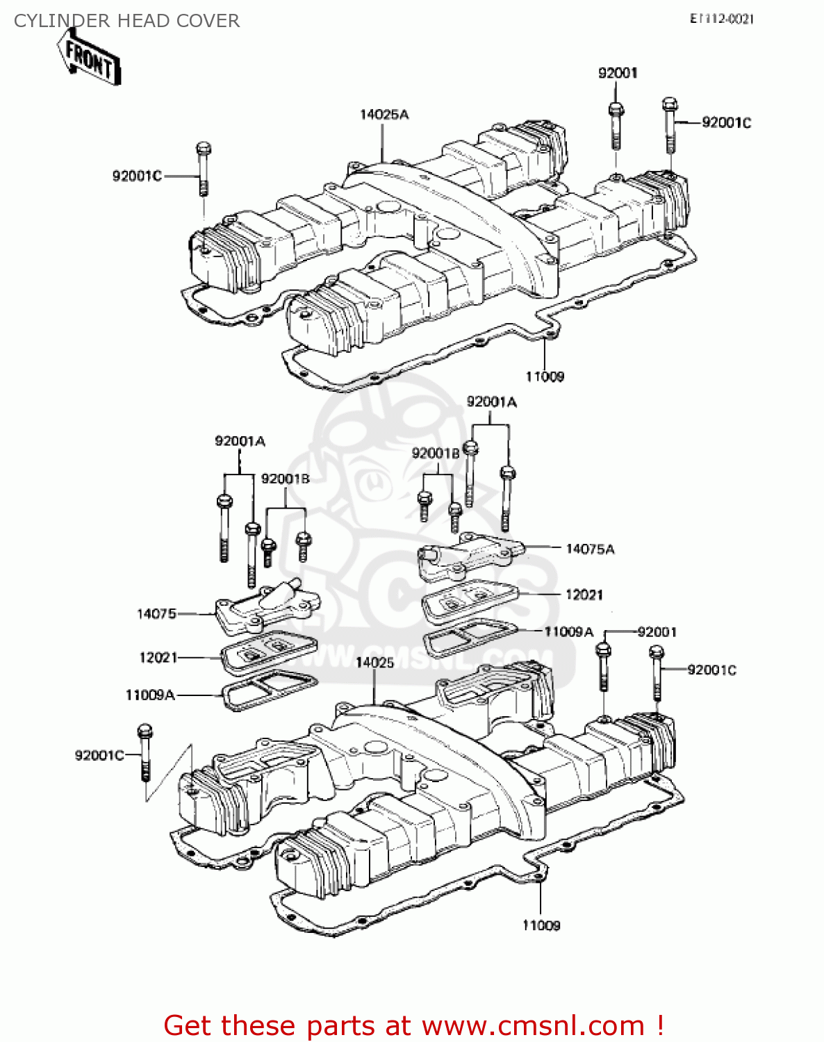 CYLINDER HEAD COVER KZ1000K1 LTD 1981 USA CANADA