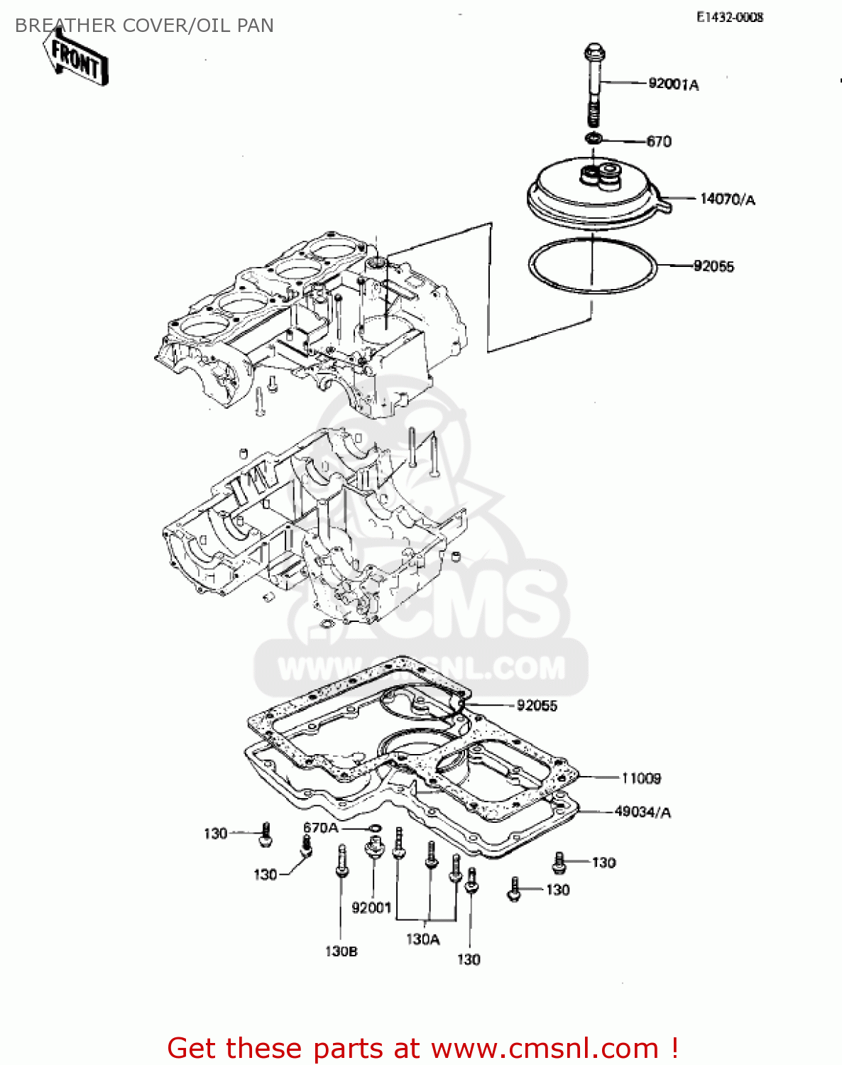 BREATHER COVER/OIL PAN KZ1000K1 LTD 1981 USA CANADA