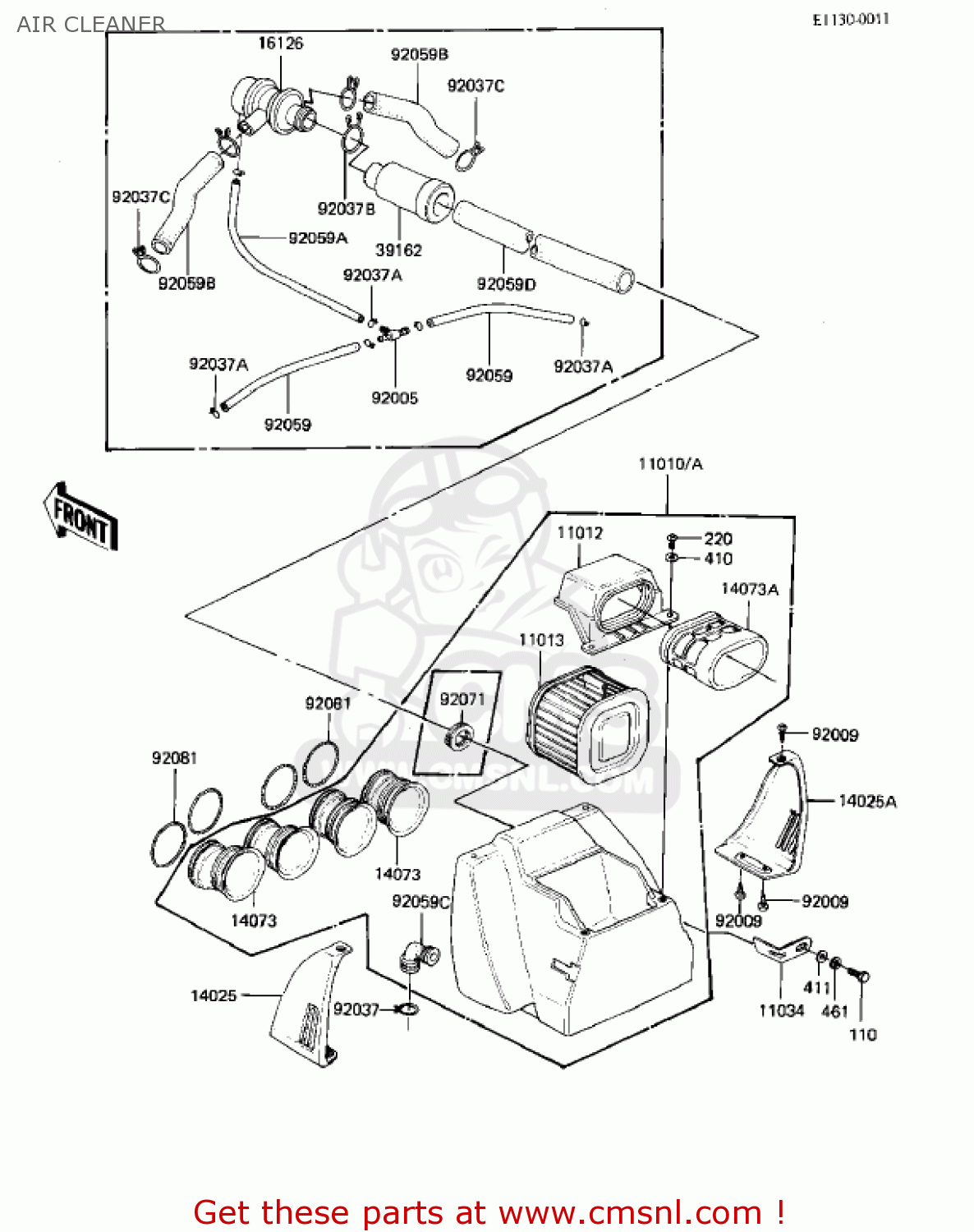 AIR CLEANER KZ1000K1 LTD 1981 USA CANADA