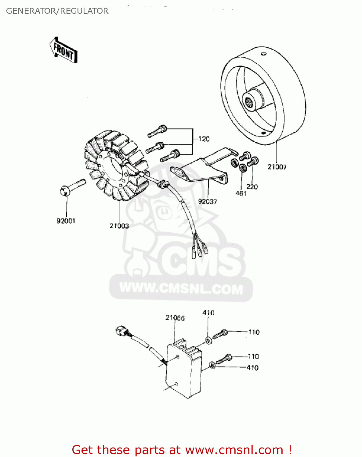 GENERATOR/REGULATOR KZ1000K1 LTD 1981 USA CANADA