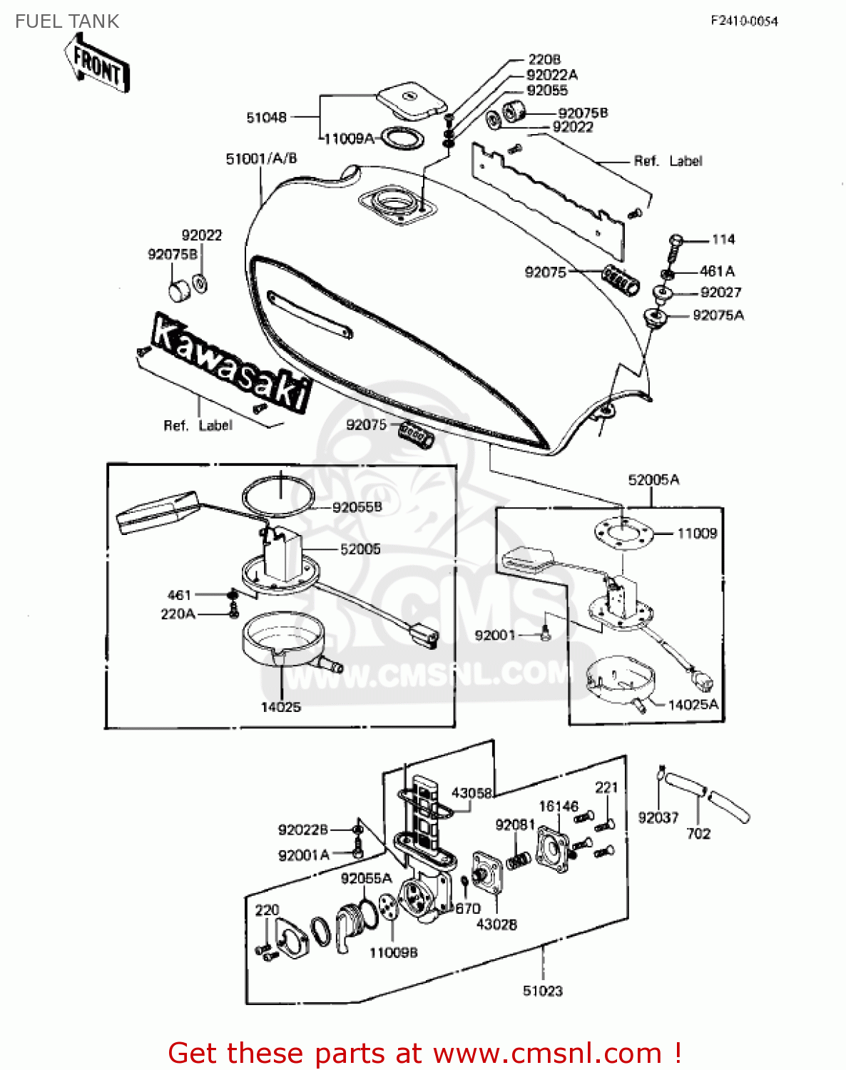 FUEL TANK KZ1000K1 LTD 1981 USA CANADA