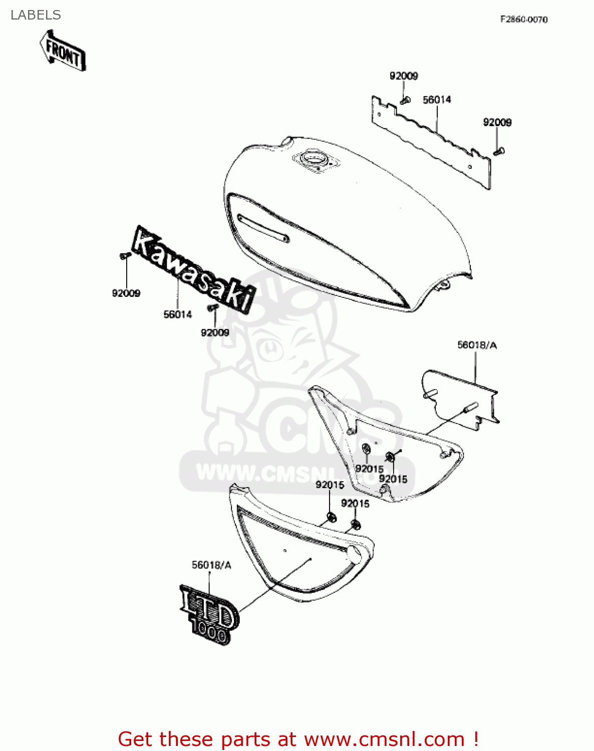 LABELS KZ1000K1 LTD 1981 USA CANADA