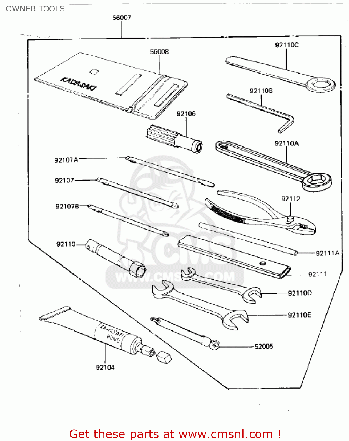 OWNER TOOLS KZ1000K1 LTD 1981 USA CANADA