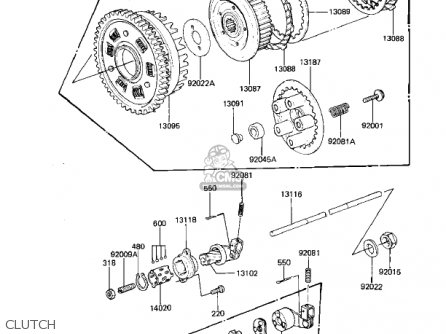 CLUTCH - KZ1000K1 LTD 1981 USA CANADA