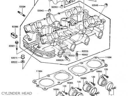 CYLINDER HEAD - KZ1000K1 LTD 1981 USA CANADA