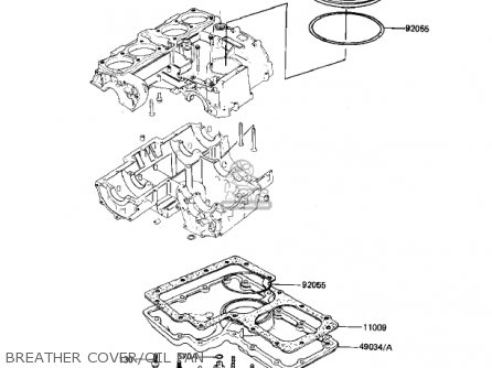 BREATHER COVER/OIL PAN - KZ1000K1 LTD 1981 USA CANADA