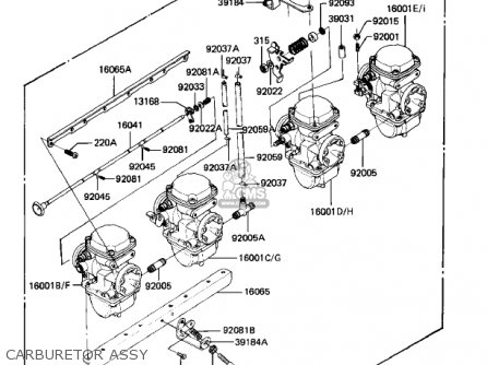 CARBURETOR ASSY - KZ1000K1 LTD 1981 USA CANADA