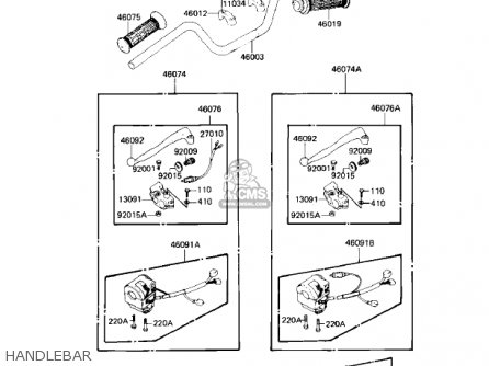 HANDLEBAR - KZ1000K1 LTD 1981 USA CANADA
