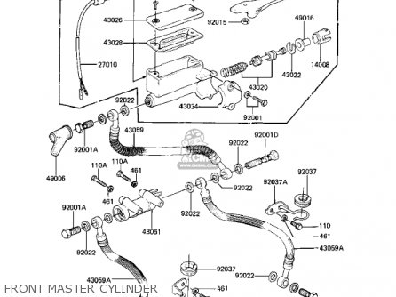 FRONT MASTER CYLINDER - KZ1000K1 LTD 1981 USA CANADA