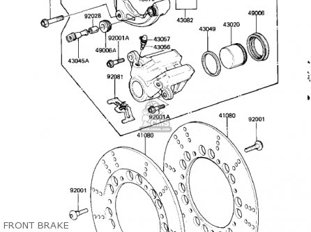FRONT BRAKE - KZ1000K1 LTD 1981 USA CANADA