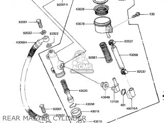 REAR MASTER CYLINDER - KZ1000K1 LTD 1981 USA CANADA