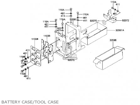 BATTERY CASE/TOOL CASE - KZ1000K1 LTD 1981 USA CANADA