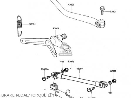 BRAKE PEDAL/TORQUE LINK - KZ1000K1 LTD 1981 USA CANADA