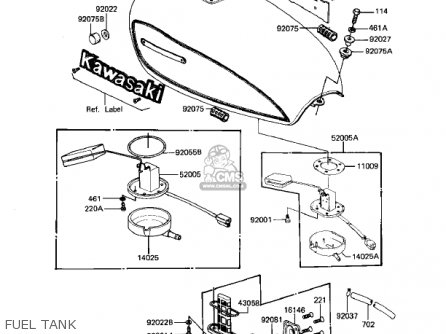 FUEL TANK - KZ1000K1 LTD 1981 USA CANADA