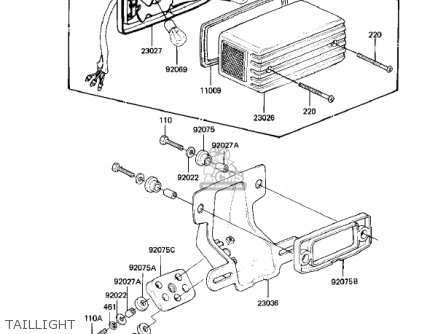 TAILLIGHT - KZ1000K1 LTD 1981 USA CANADA