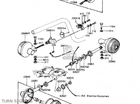 TURN SIGNALS - KZ1000K1 LTD 1981 USA CANADA