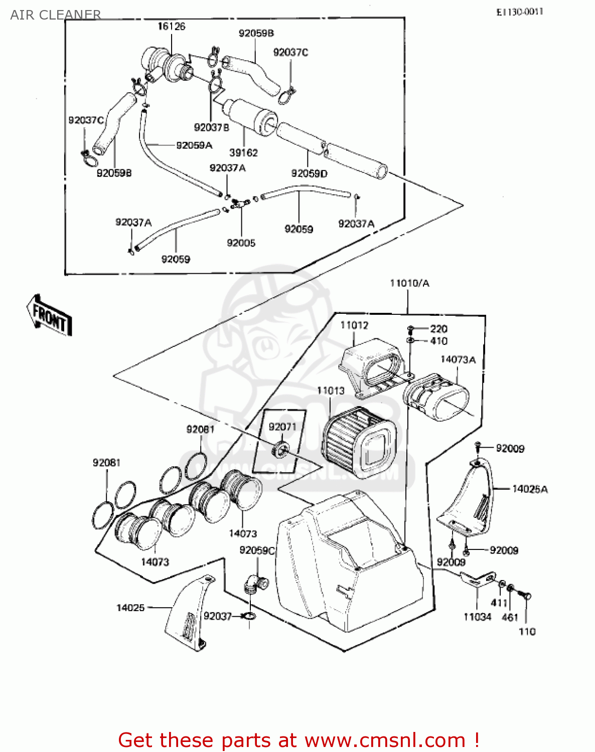 AIR CLEANER KZ1000K2 LTD 1982 USA CANADA
