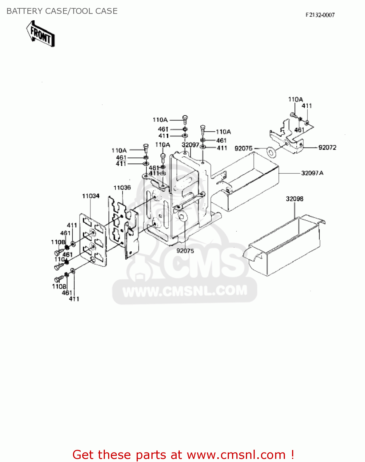 BATTERY CASE/TOOL CASE KZ1000K2 LTD 1982 USA CANADA